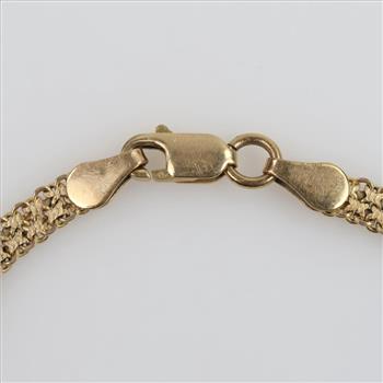 10kt Gold Hollow Link Bracelet