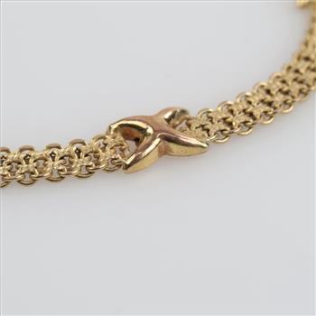 10kt Gold Hollow Link Bracelet