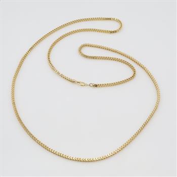 10kt Gold Hollow Link Necklace