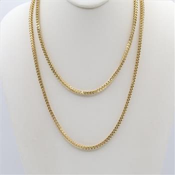 10kt Gold Hollow Link Necklace