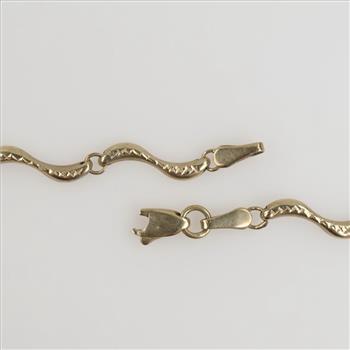 10kt Gold Hollow Link Necklace