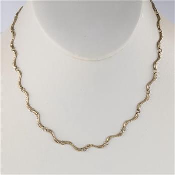 10kt Gold Hollow Link Necklace