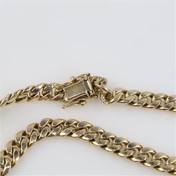 10kt Gold Hollow Link Necklace