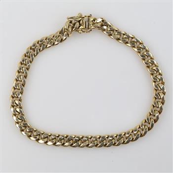 10kt Gold Hollow Link Necklace