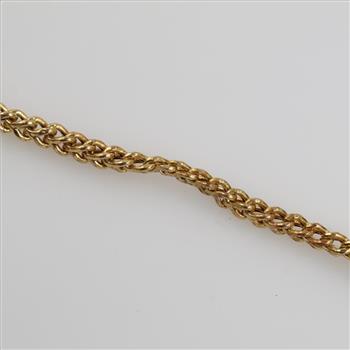 10kt Gold Hollow Link Necklace