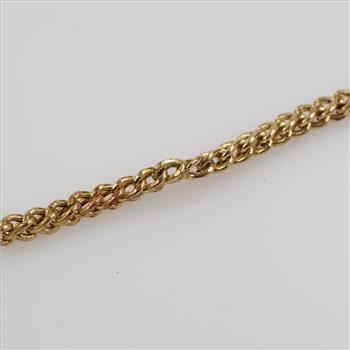 10kt Gold Hollow Link Necklace
