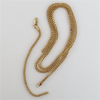 10kt Gold Hollow Link Necklace