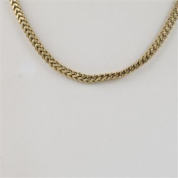 10kt Gold Hollow Link Necklace