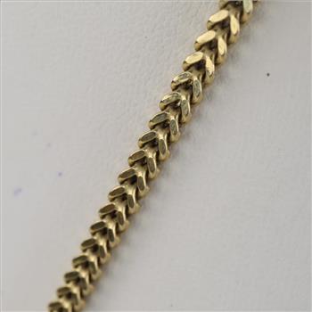 10kt Gold Hollow Link Necklace