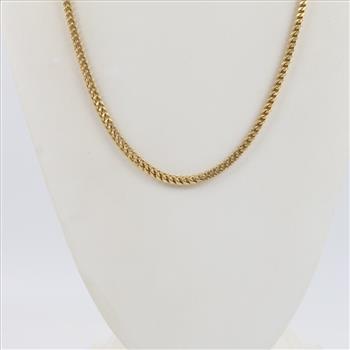 10kt Gold Hollow Link Necklace