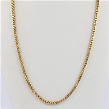 10kt Gold Hollow Link Necklace