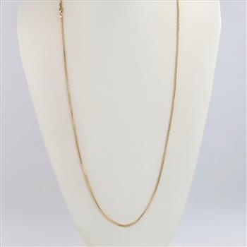 10kt Gold Hollow Link Necklace