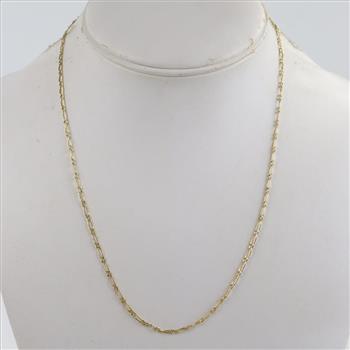 10kt Gold Hollow Link Necklace