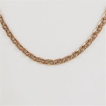 10kt Gold Hollow Mariner Chain Necklace