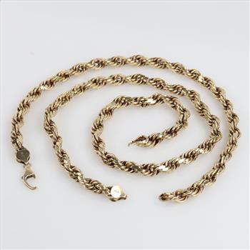 10kt Gold Hollow Necklace