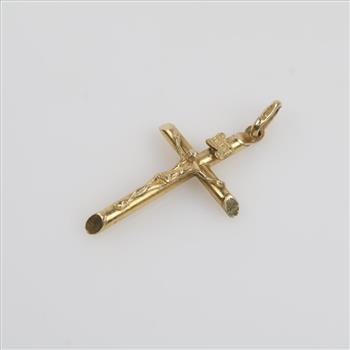 10kt Gold Hollow Religious Pendant