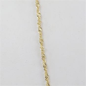 10kt Gold Hollow Singapore Chain Necklace