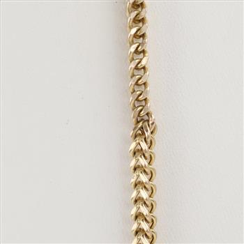 10kt Gold Hollow Square Link Necklace
