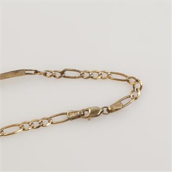 10kt Gold ID Bracelet