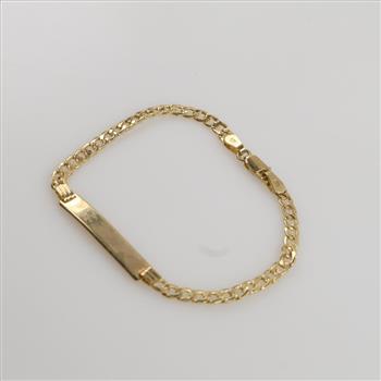 10kt Gold ID Bracelet