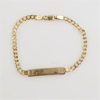 10kt Gold ID Bracelet
