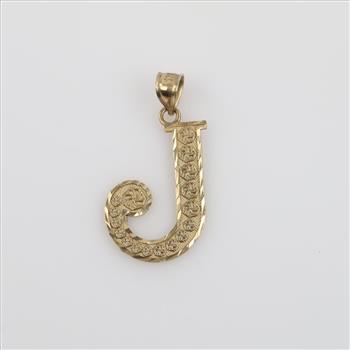 10kt Gold Initial Pendant