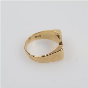 10kt Gold Initial Ring