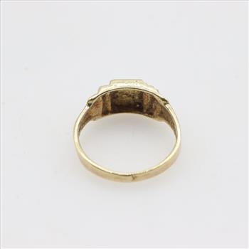 10kt Gold Initial Ring