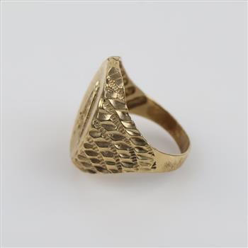 10kt Gold Initial Ring