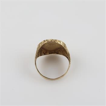 10kt Gold Initial Ring