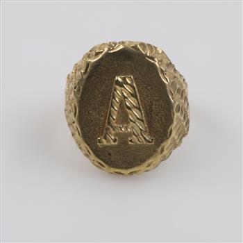 10kt Gold Initial Ring