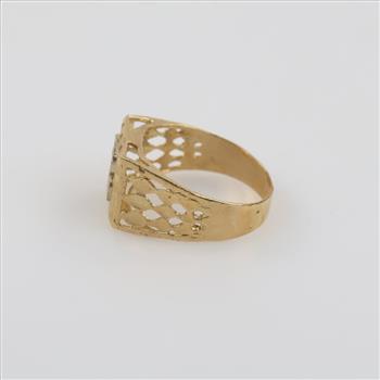 10kt Gold Initial Ring