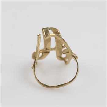 10kt Gold Initial Ring