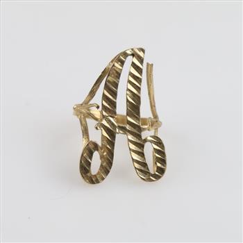 10kt Gold Initial Ring