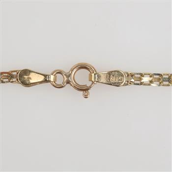 10kt Gold Iridescent Stone Clear Stone Accent Bracelet