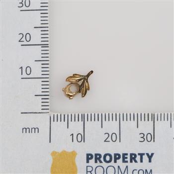 10kt Gold Iridescent Stone Ornate Piece