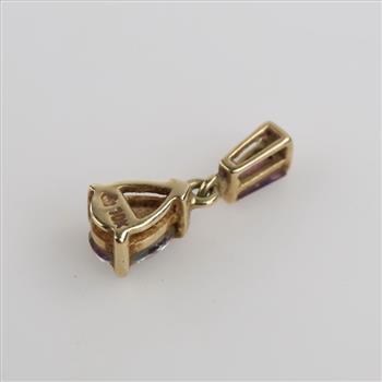 10kt Gold Iridescent Stone Single Earring