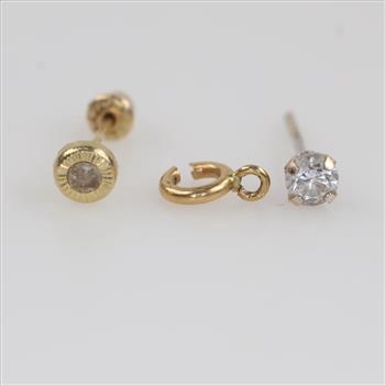 10kt Gold Jewelry, 3 Pieces