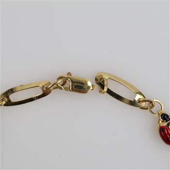 10kt Gold Ladybug Bracelet