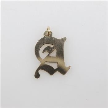 10kt Gold Letter A Pendant
