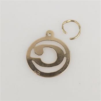 10kt Gold Letter C Pendant
