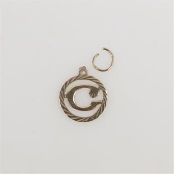 10kt Gold Letter C Pendant
