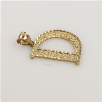 10kt Gold Letter D Pendant