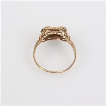 10kt Gold Letter M Ring