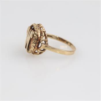 10kt Gold Letter M Ring