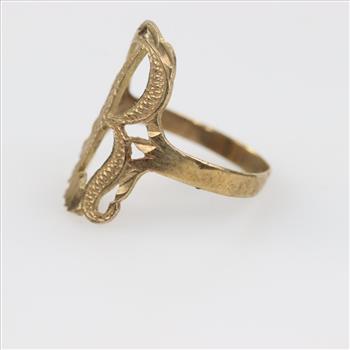 10kt Gold Letter R Ring