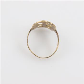 10kt Gold Letter R Ring