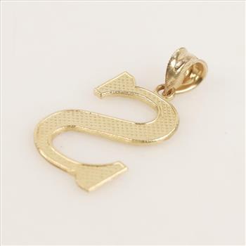 10kt Gold Letter S Pendant