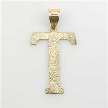 10kt Gold Letter T Pendant