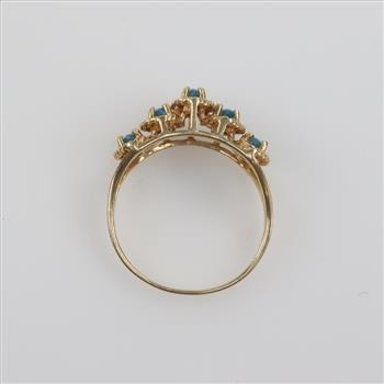10kt Gold Light Blue Stone Ring